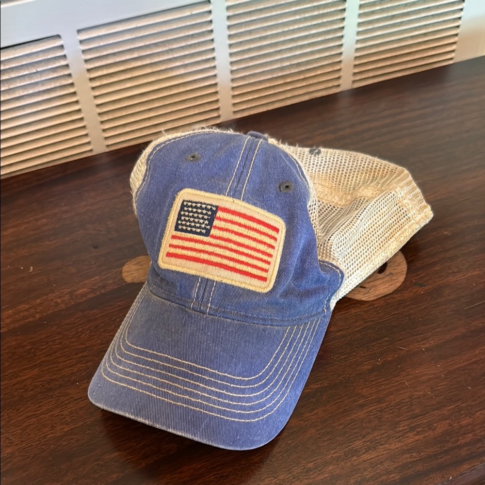 Blue American Flag Trucker Hat